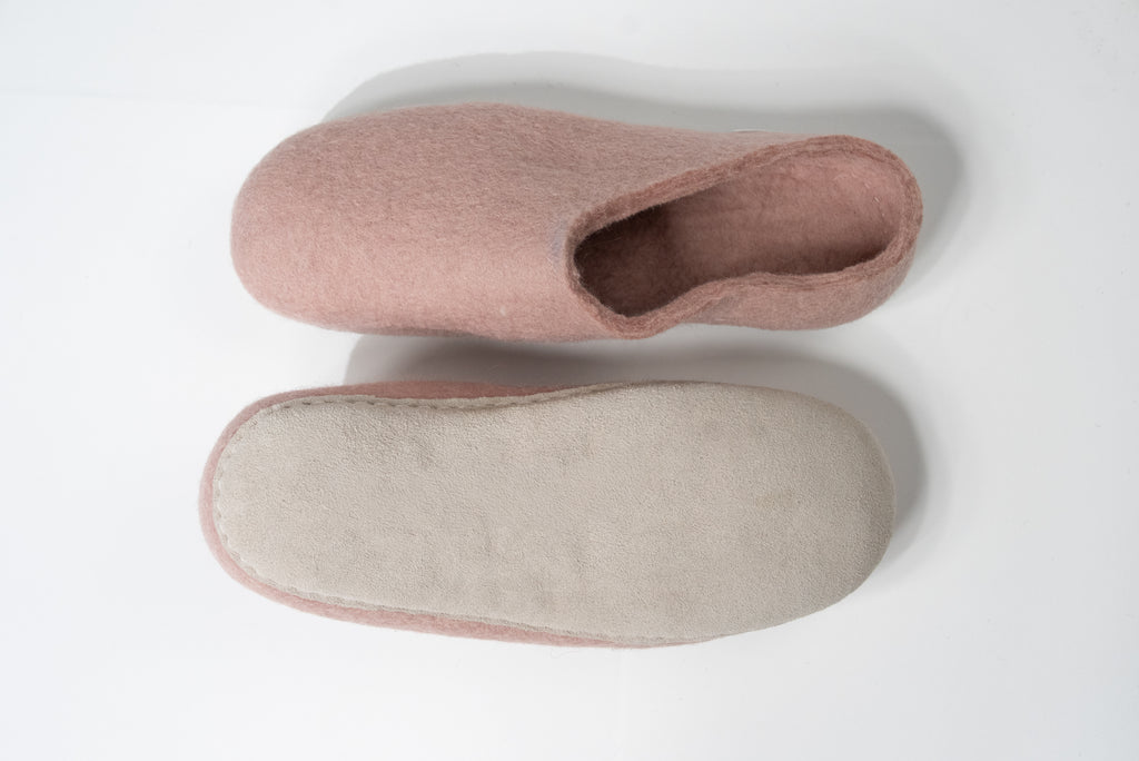 Indoor Felt Slippers - Pink