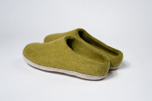 Indoor Felt Slippers - Green