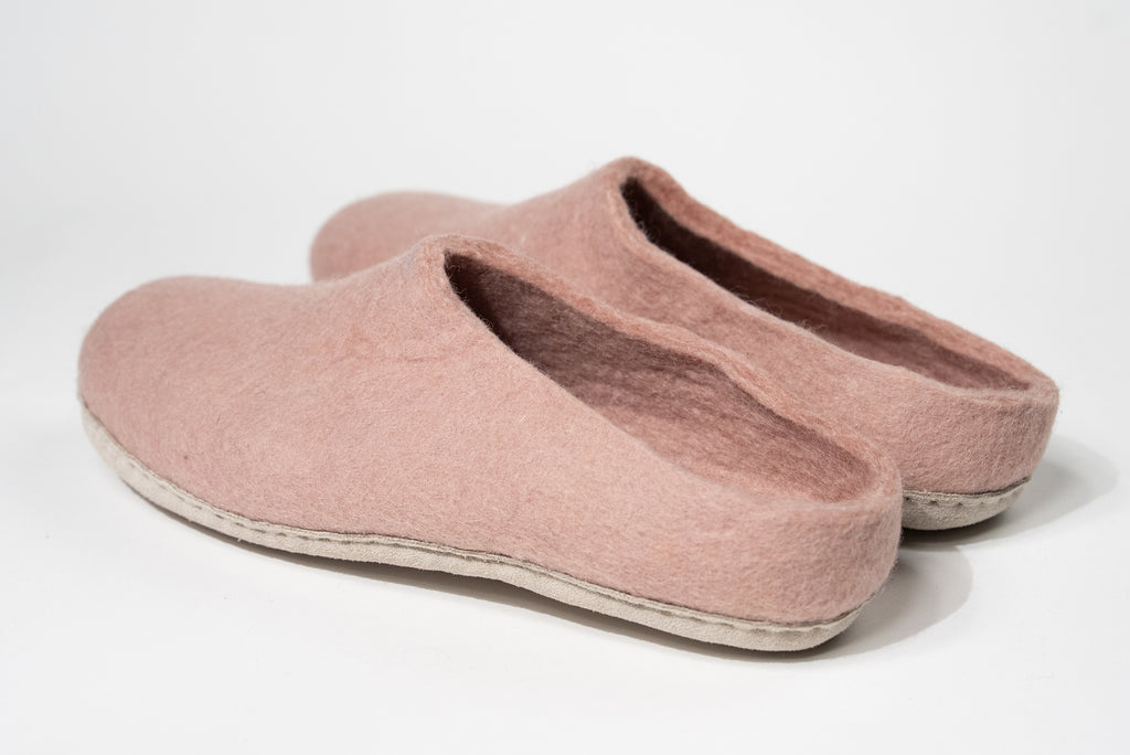 Indoor Felt Slippers - Pink