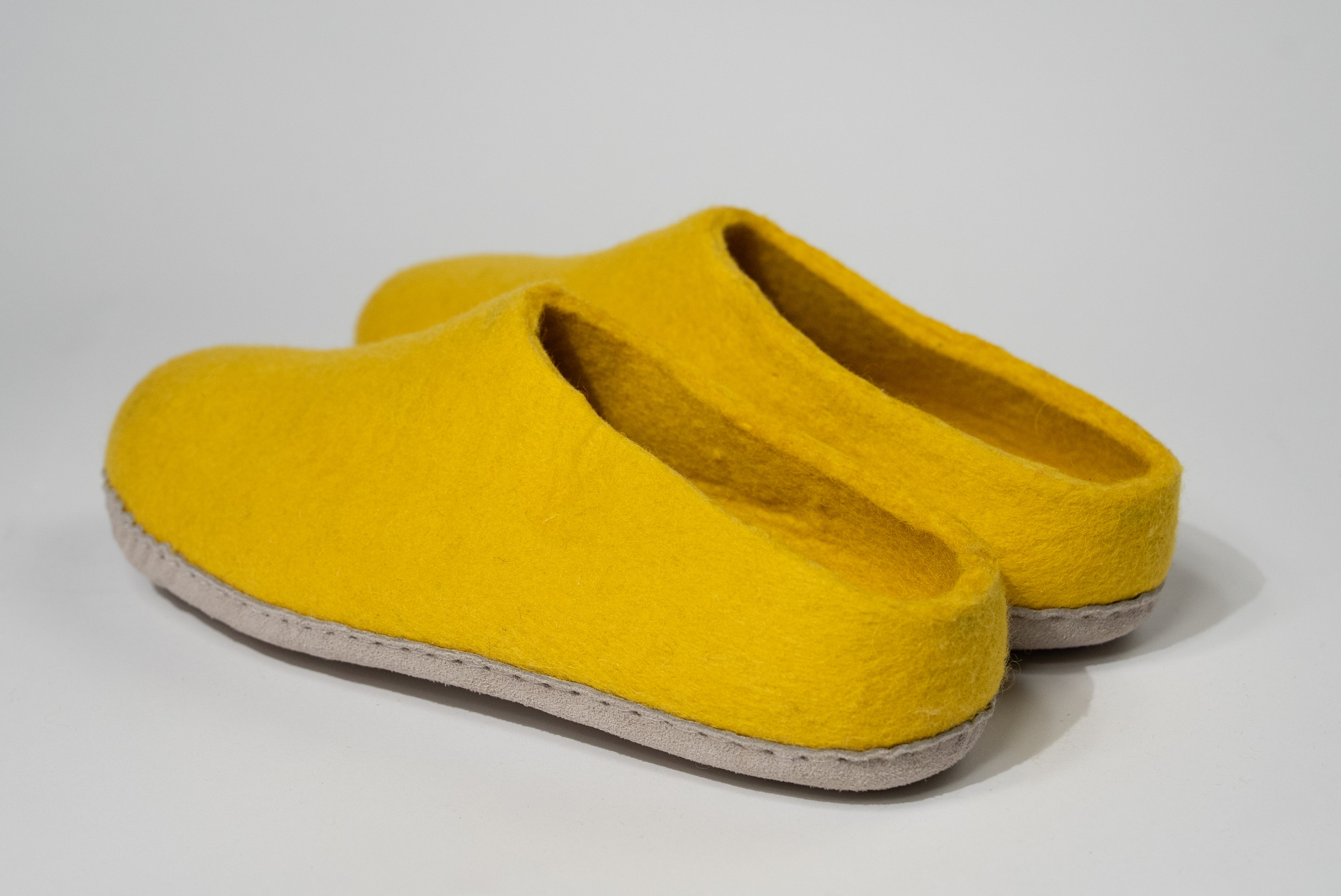 Indoor Felt Slippers - Yellow