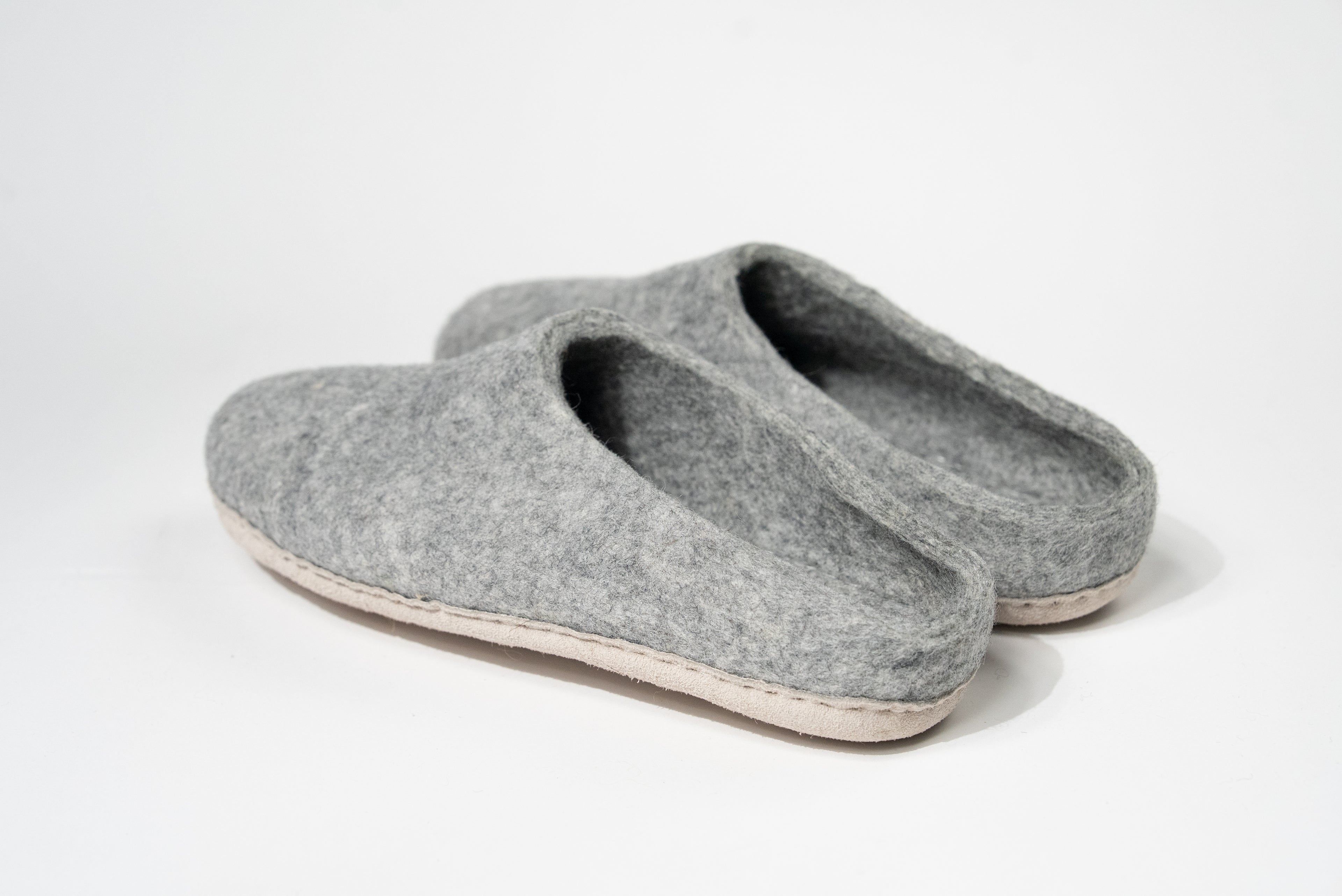Indoor Felt Slippers - Grey