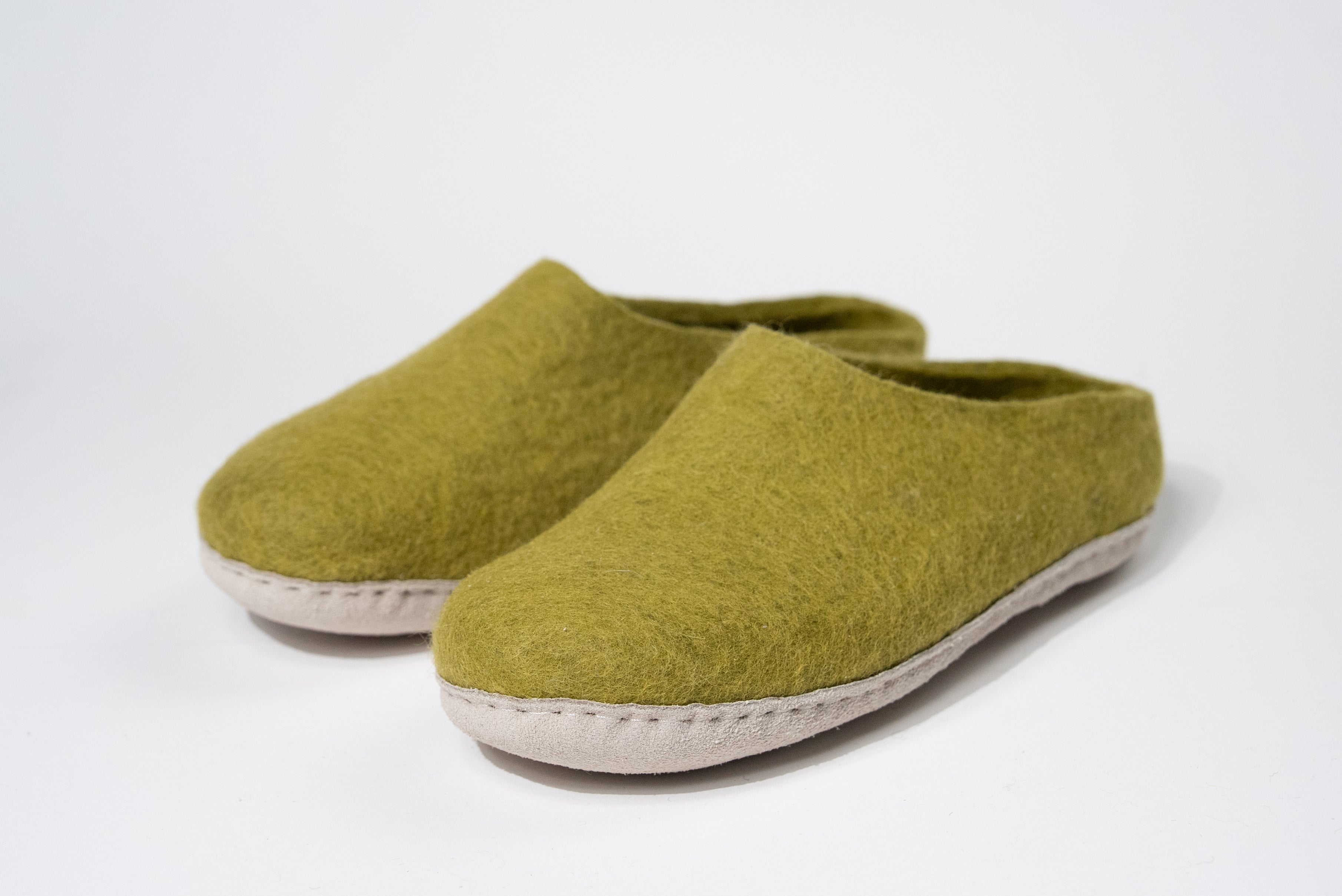 Indoor Felt Slippers - Green