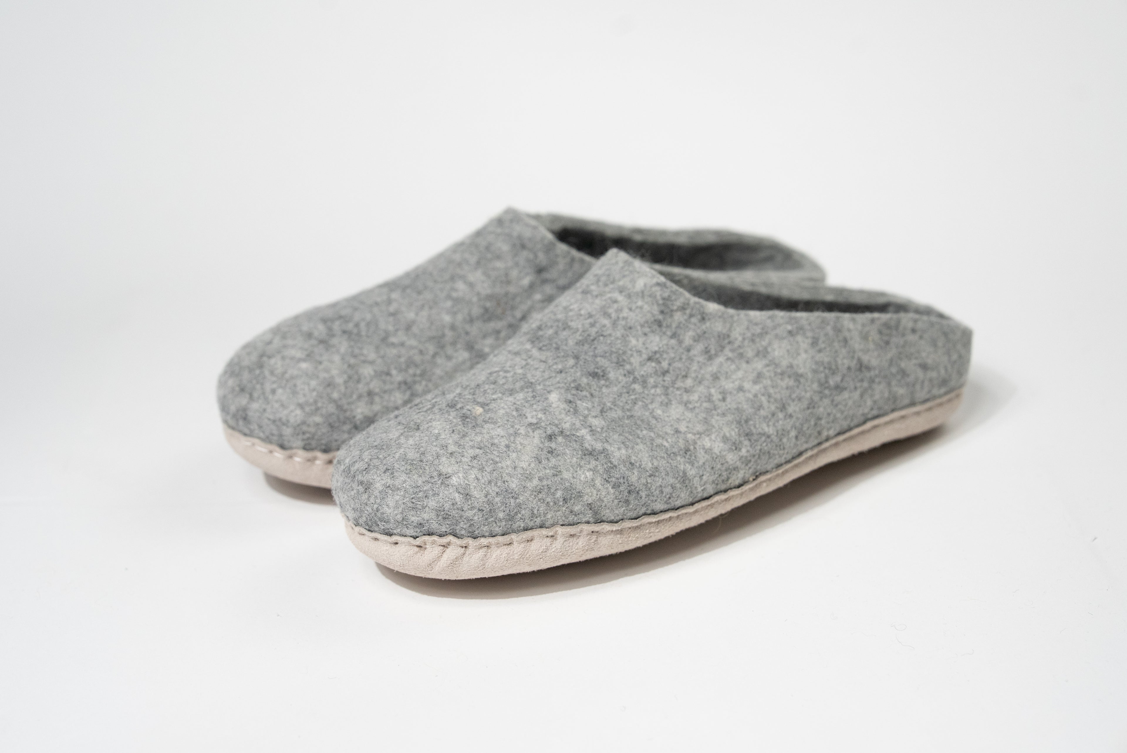 Indoor Felt Slippers - Grey